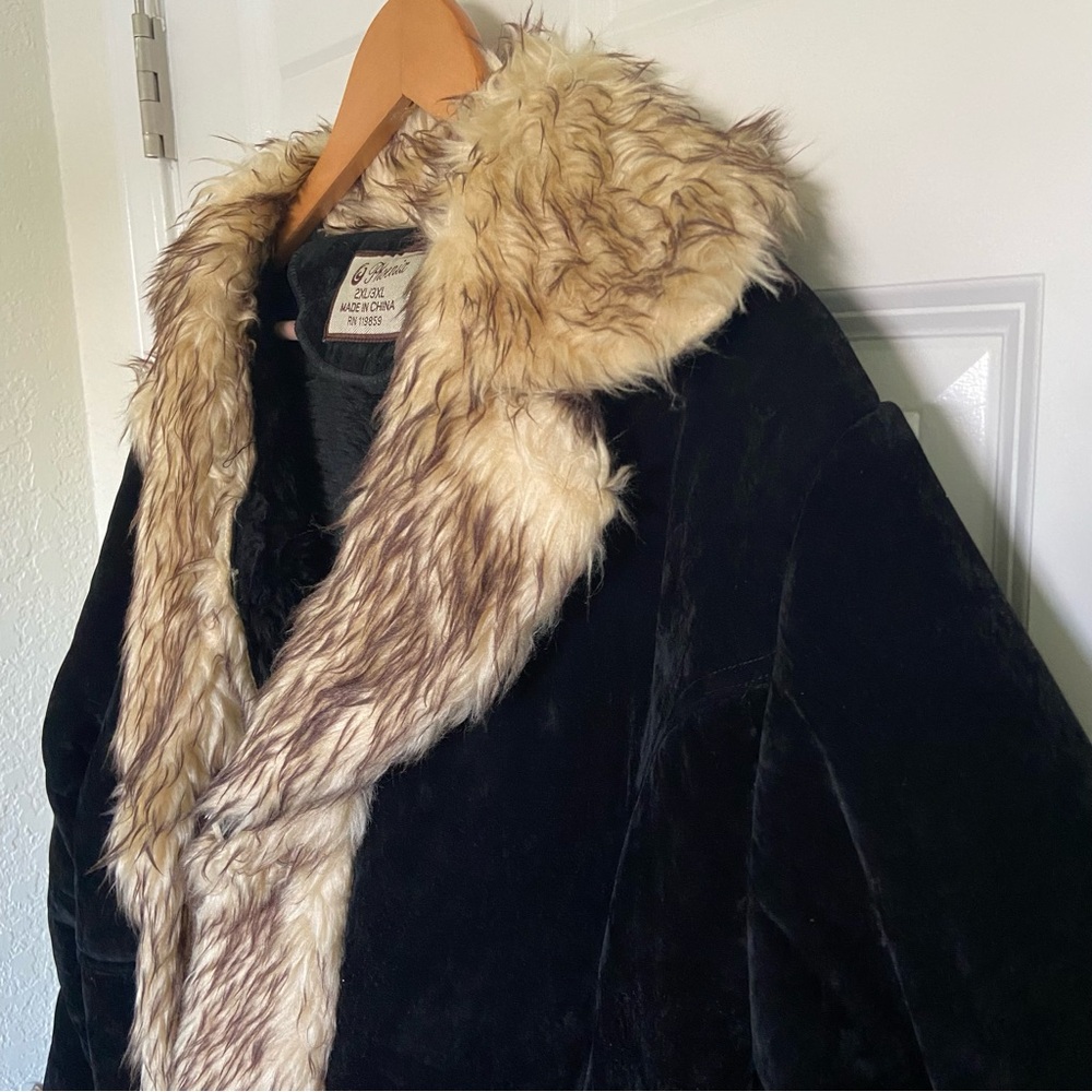 Vintage Phoenix Faux Suede and Fur Penny Lane Coat 2X-3X - Picture 3 of 13
